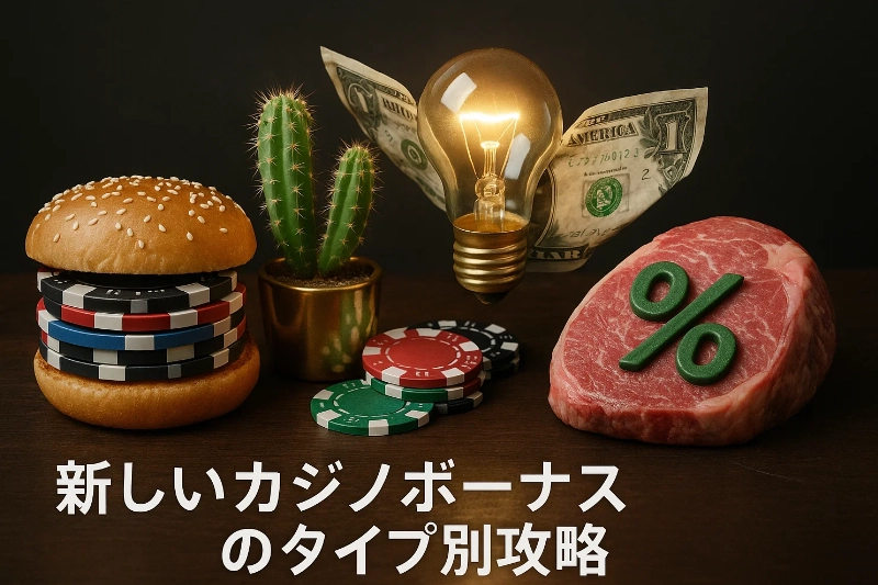 新しいカジノボーナス のタイプ別攻略:マッチ/キャッシュ/FS/リベート