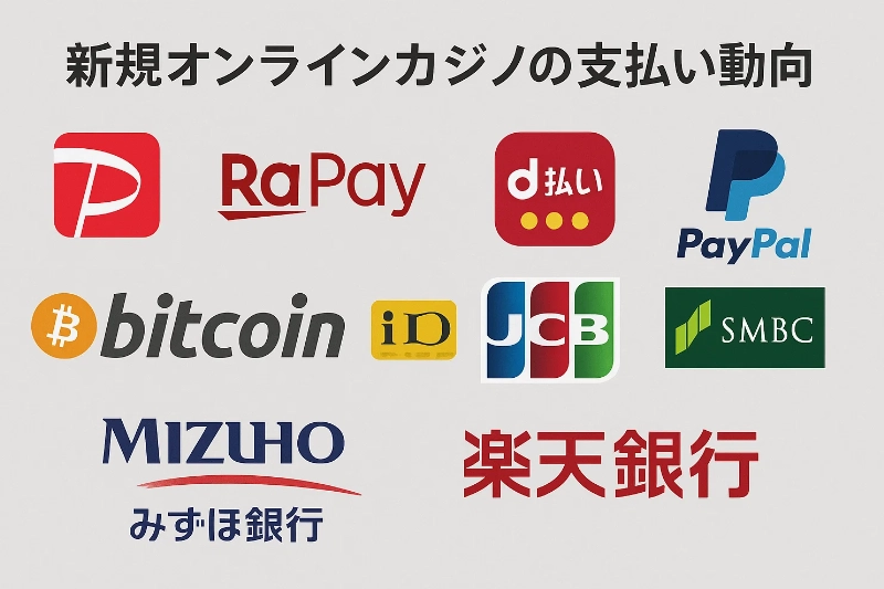 新規オンラインカジノ の支払い動向:暗号資産/日本円・最低入金/出金・AML