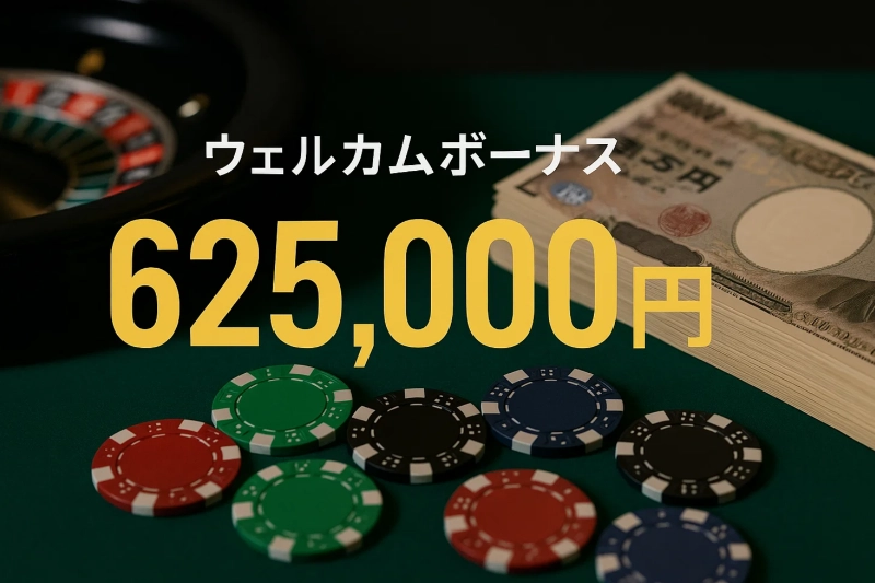 Bitcasino.io（ビットカジノ）：最大625,000円を段階解放できるウェルカム特典